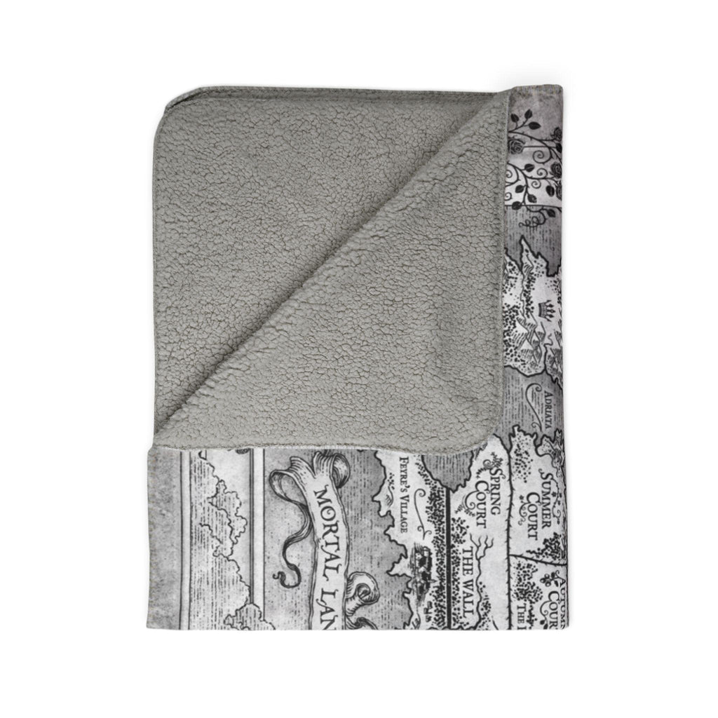 Prythian Map, ACOTAR Cozy Sherpa Blanket | Bookish Throw