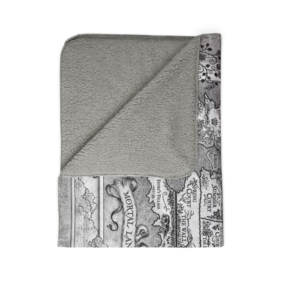 Prythian Map, ACOTAR Cozy Sherpa Blanket | Bookish Throw