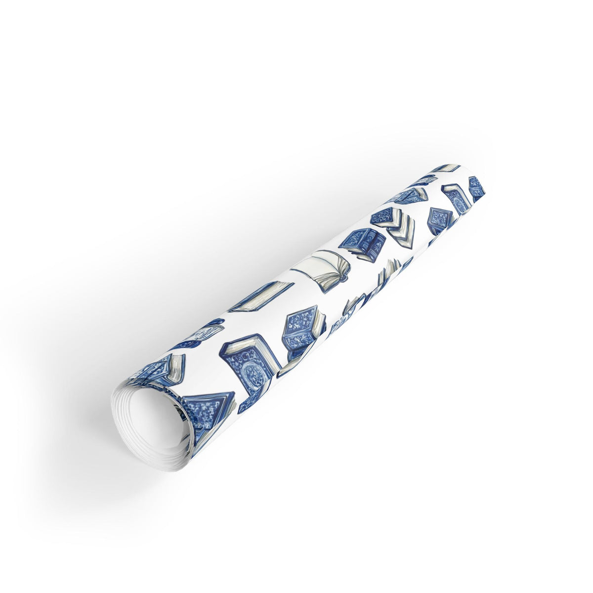 Blue Books Pattern Wrapping Paper, Recyclable Gift Wrap