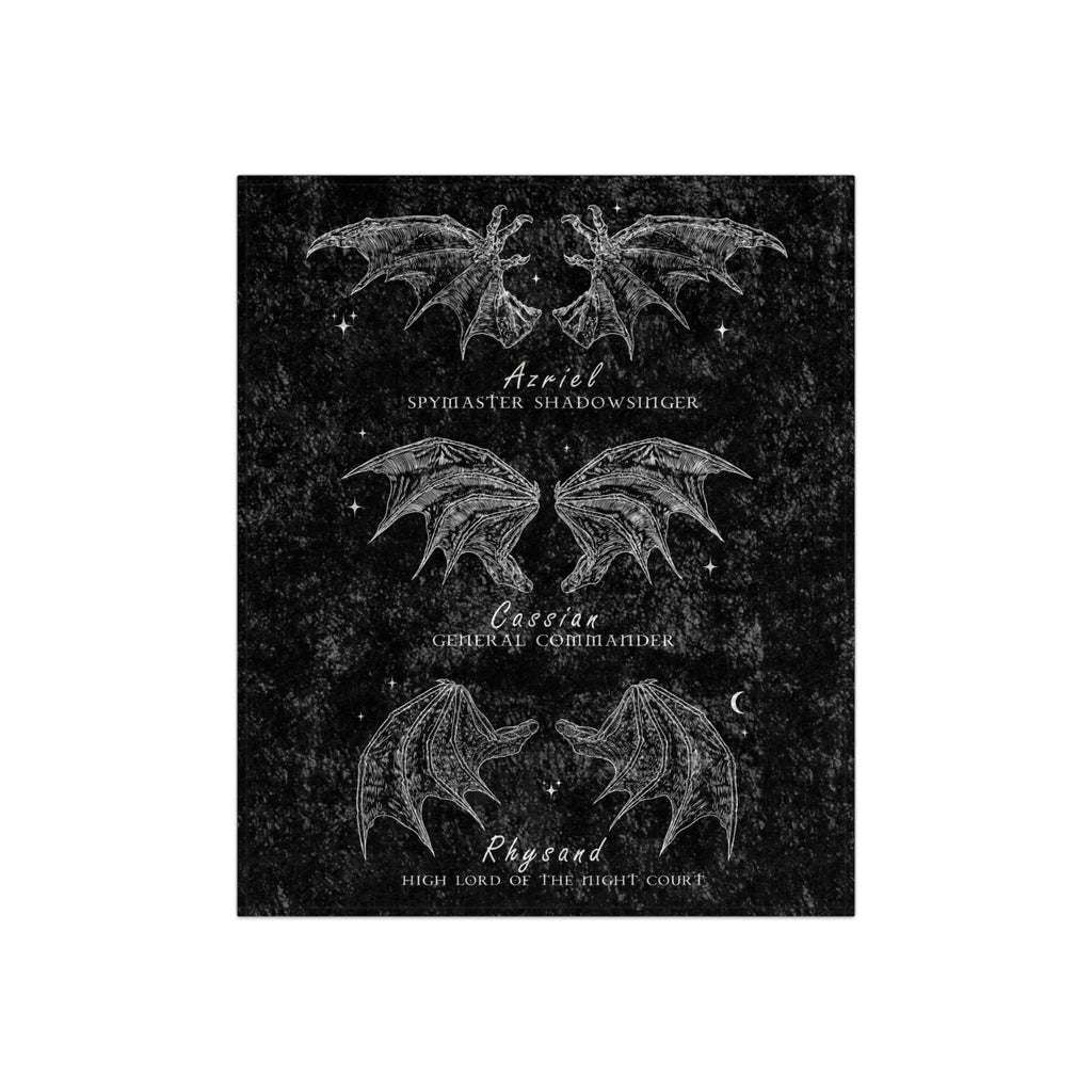 Bat Boys ACOTAR Crushed Velvet Blanket