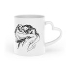 The Invisible Life Of Addie LaRue | Heart Handle Charcoal Sketch Mug