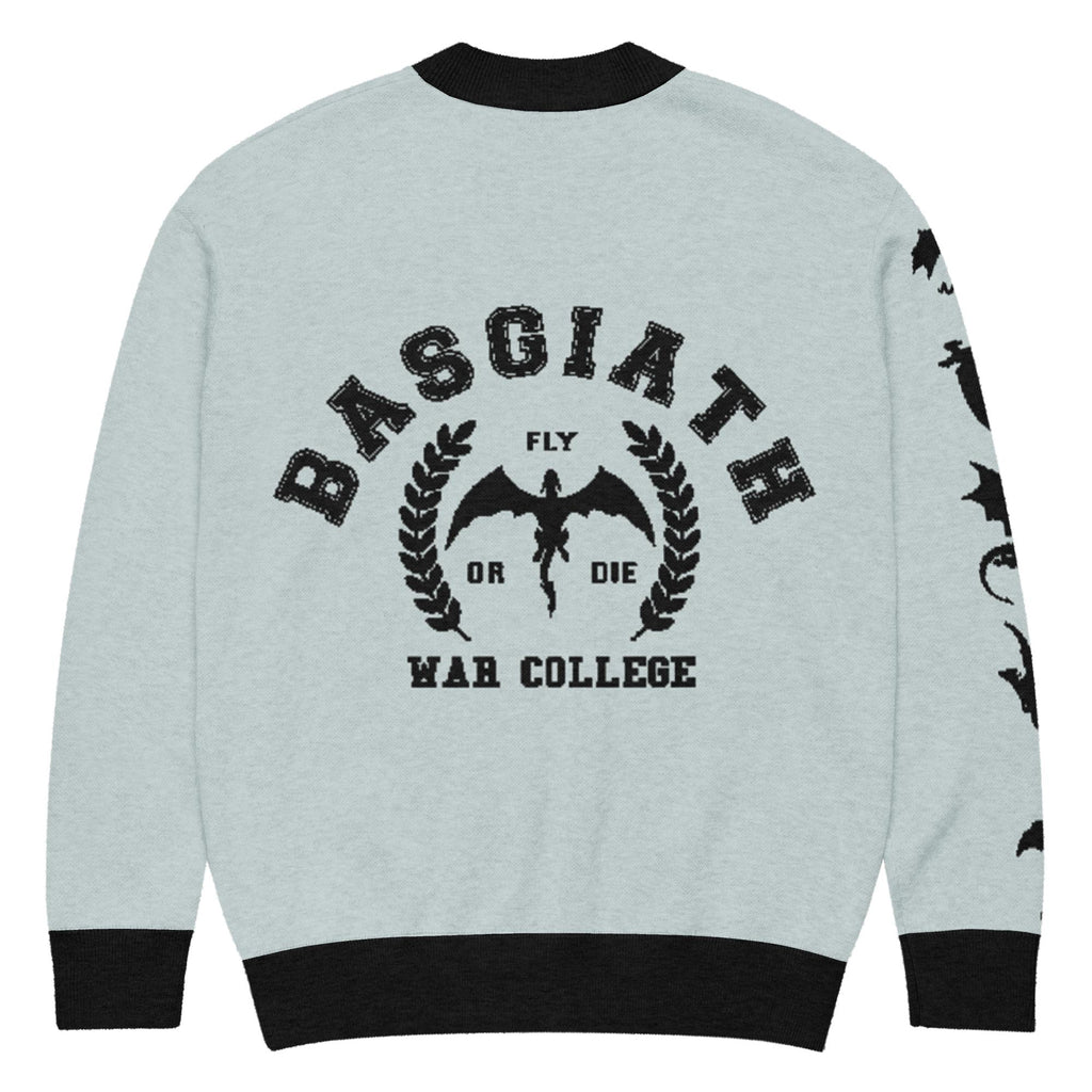 Personalised Basgiath War College Custom Knitted Cardigan, Powder, Fourth Wing