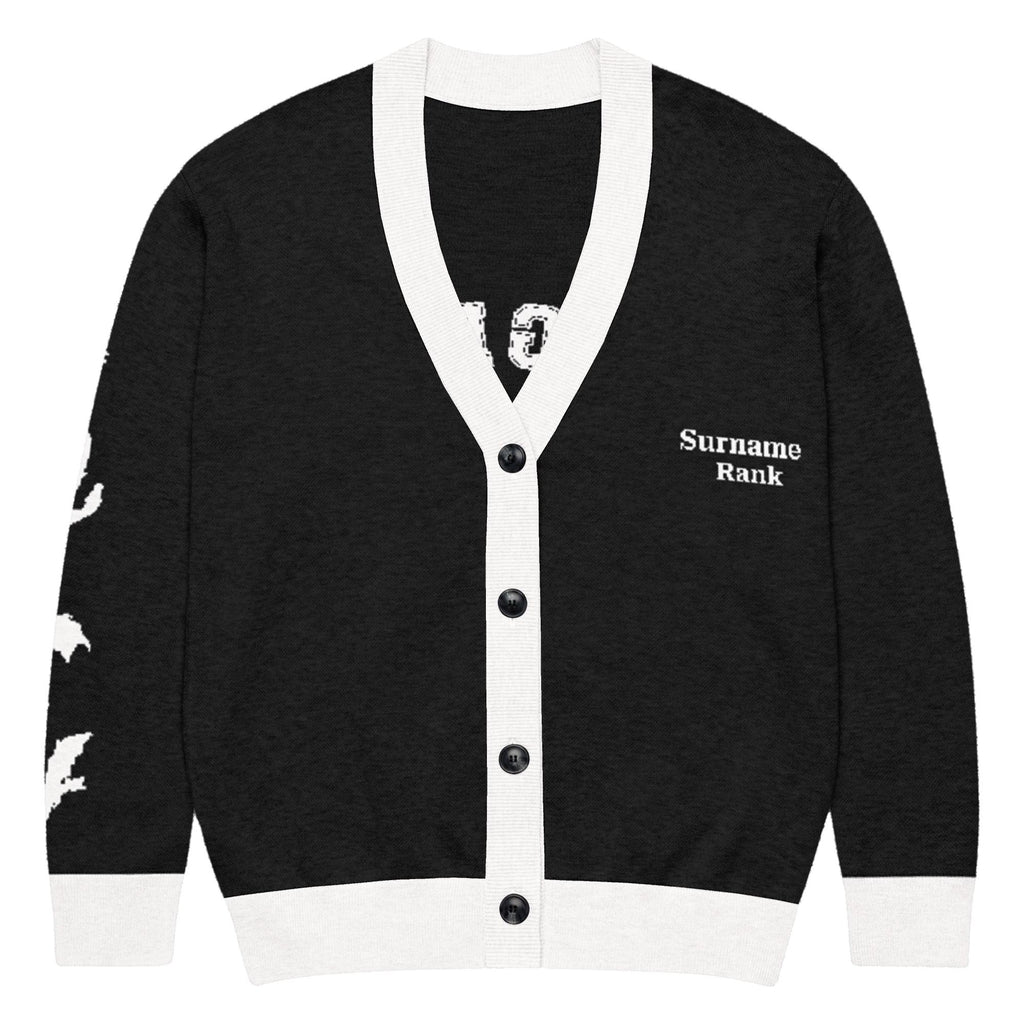 Personalised Basgiath War College Custom Knitted Cardigan, Ink, Fourth Wing