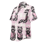 Reading Raccoons Women’s Satin Short Sleeve Pyjama Top