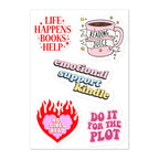 Bookish Sticker Sheet | Kindle, Do It For The Plot, Hot Girls Read
