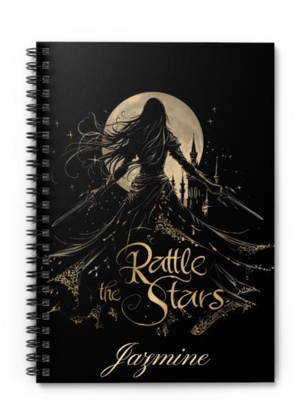 Personalised Celaena Notebook | Throne Of Glass Spiral Ruled Journal