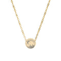 Engraved Lunathion Emblem Mini Circle Necklace Crescent City