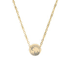 Engraved Lunathion Emblem Mini Circle Necklace Crescent City