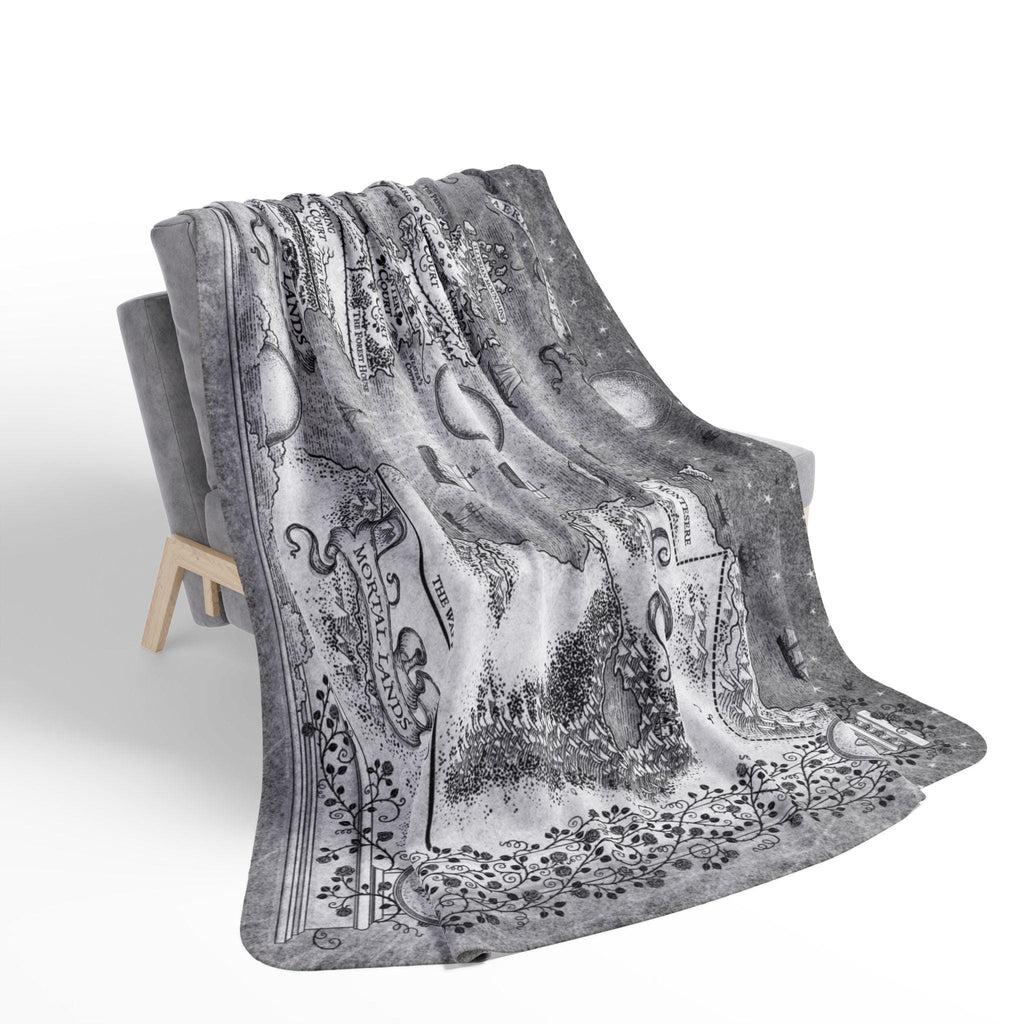 Prythian Map, ACOTAR Cozy Sherpa Blanket | Bookish Throw