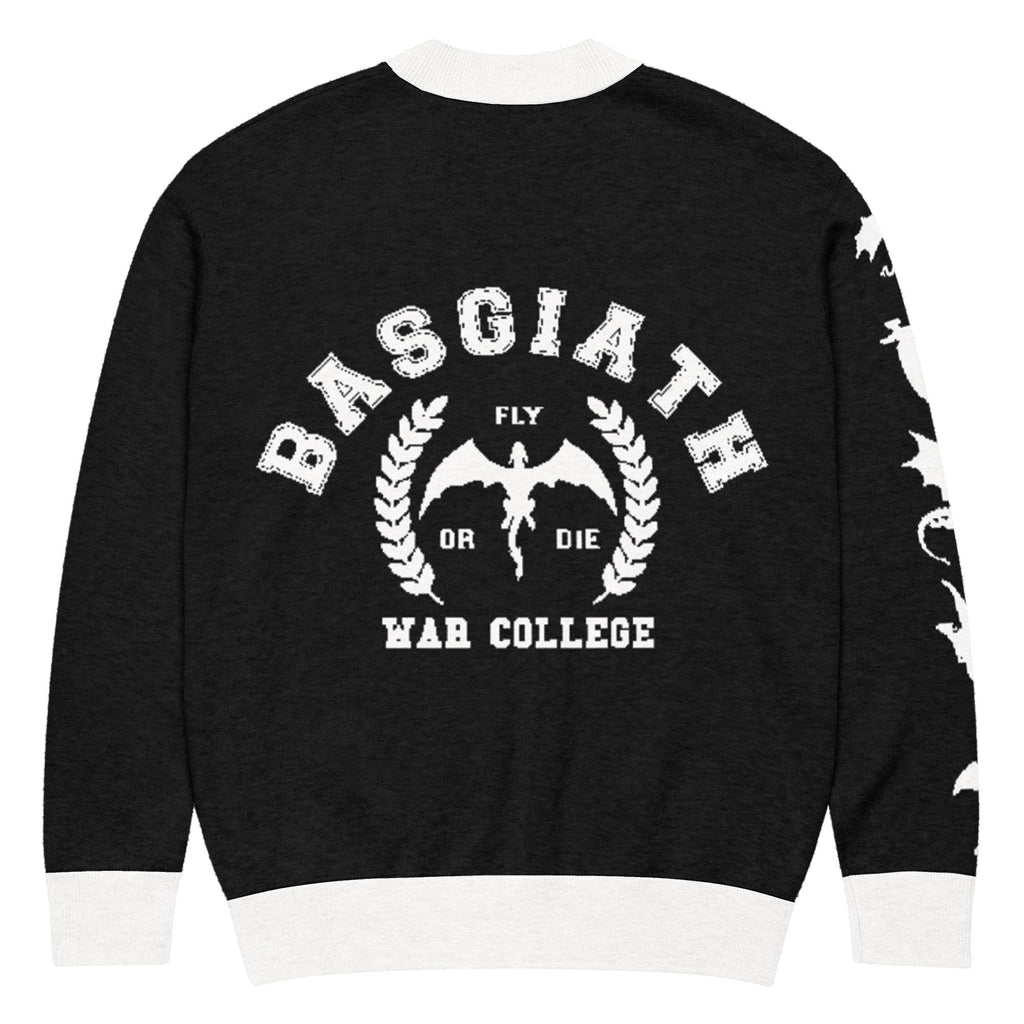 Personalised Basgiath War College Custom Knitted Cardigan, Ink, Fourth Wing