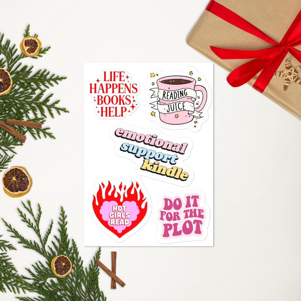 Bookish Sticker Sheet | Kindle, Do It For The Plot, Hot Girls Read