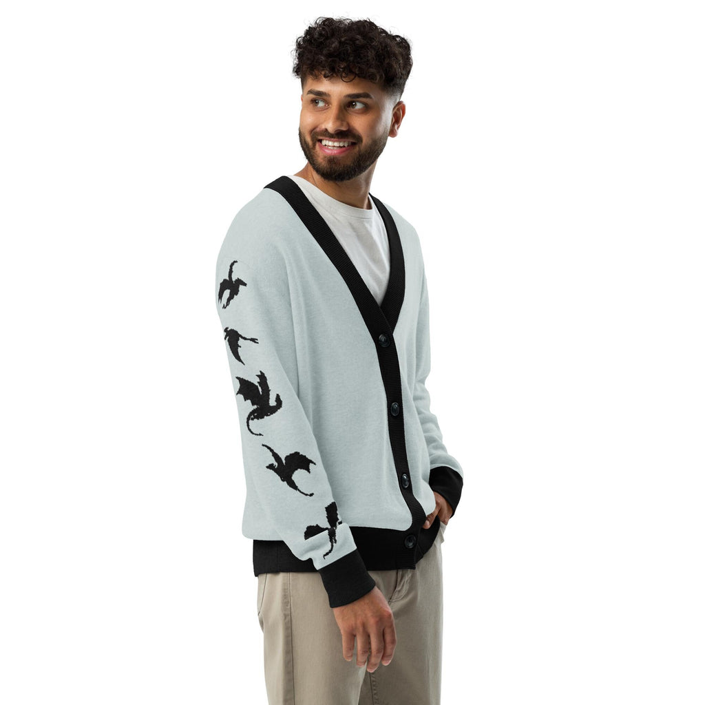 Personalised Basgiath War College Custom Knitted Cardigan, Powder, Fourth Wing