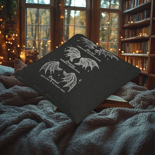 Bat Boys Woven Cushion ACOTAR Home Decor Bookish Gift