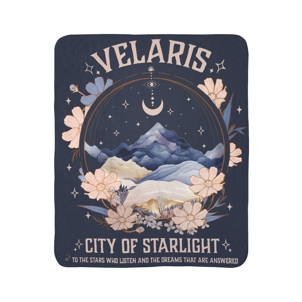 Velaris Midnight Sherpa Blanket | Cosy ACOTAR Throw
