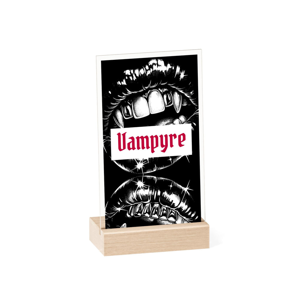 Vampyre Acrylic Bookshelf Sign | Shelf & Book Nook Decor