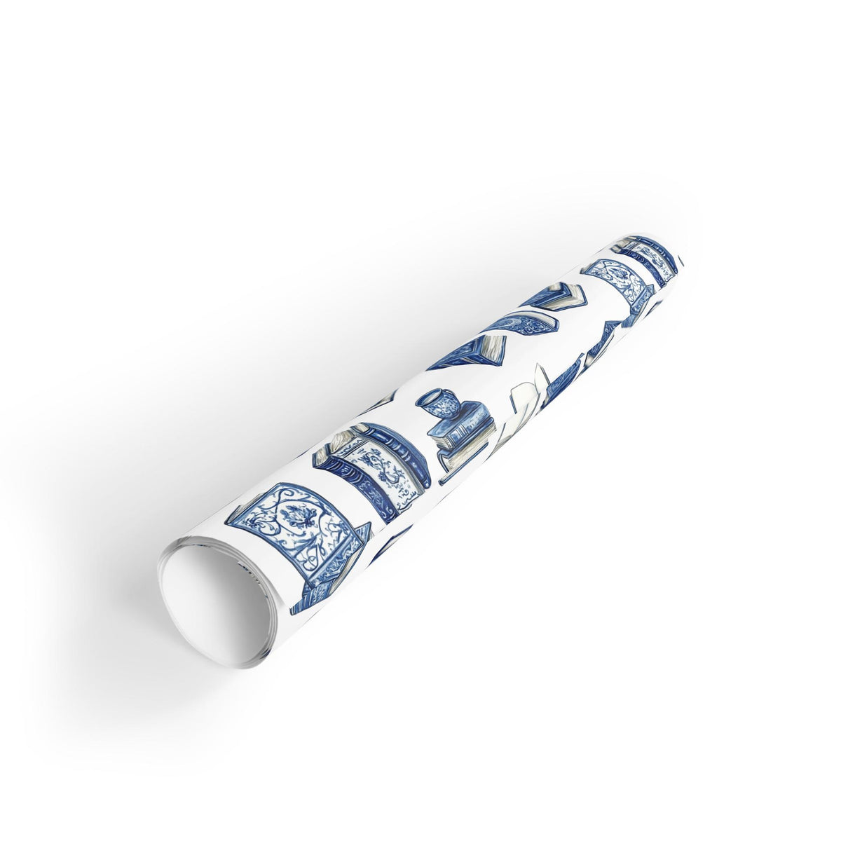 Blue Books Pattern Wrapping Paper, Recyclable Gift Wrap