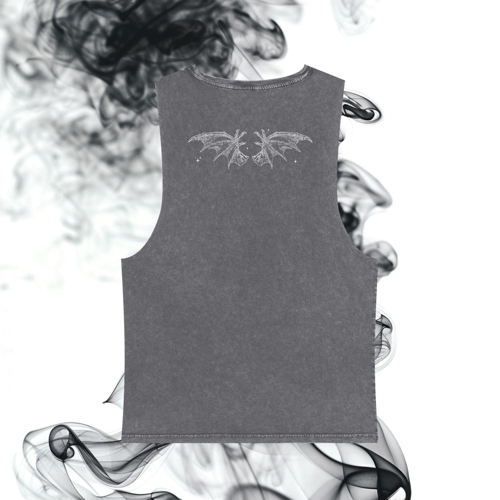 ACOTAR Inspired Bat Boys Unisex  Stonewash Tank Wings
