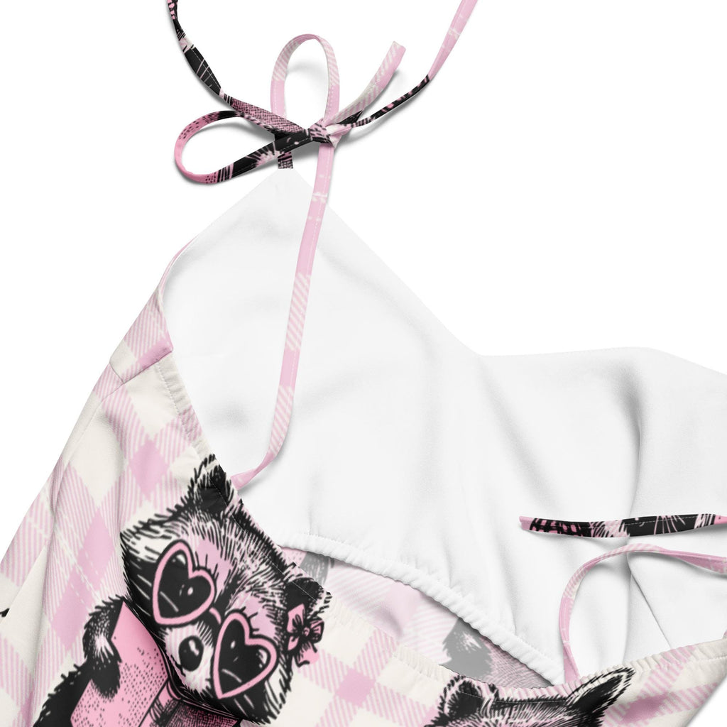 Reading Raccoons Tie-strap Midi Sleep Dress