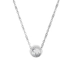 Engraved Lunathion Emblem Mini Circle Necklace Crescent City