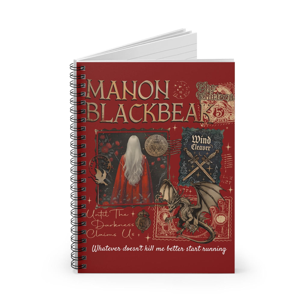 Manon Blackbeak Lined Notebook Throne Of Glass Journal