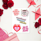 Bookish Sticker Sheet | Kindle, Do It For The Plot, Hot Girls Read