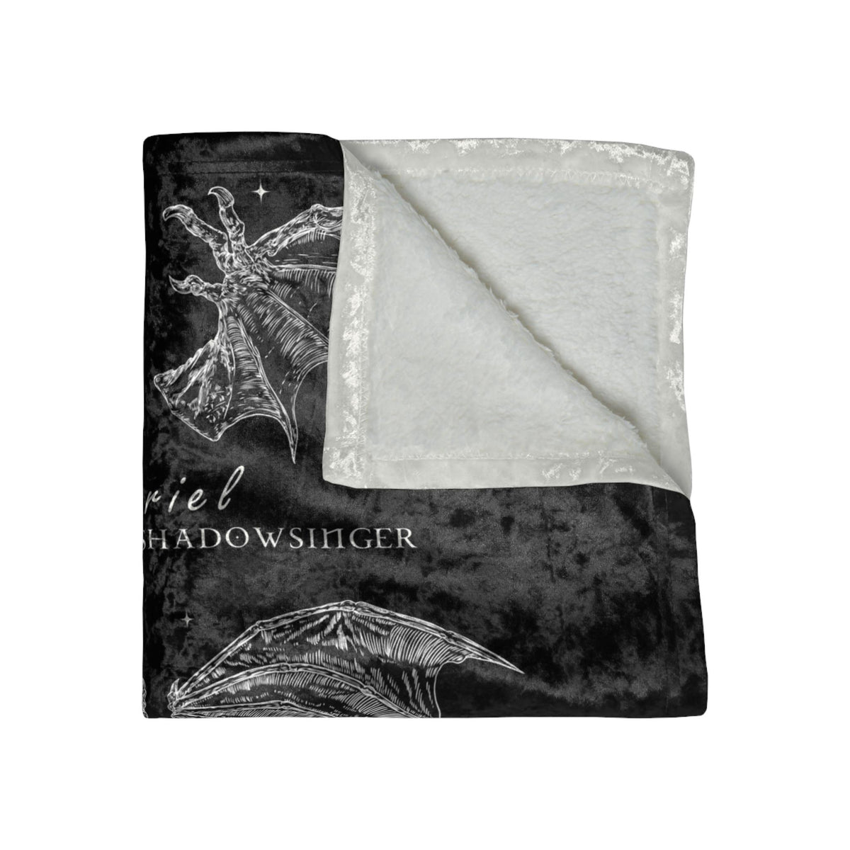 Bat Boys ACOTAR Crushed Velvet Blanket