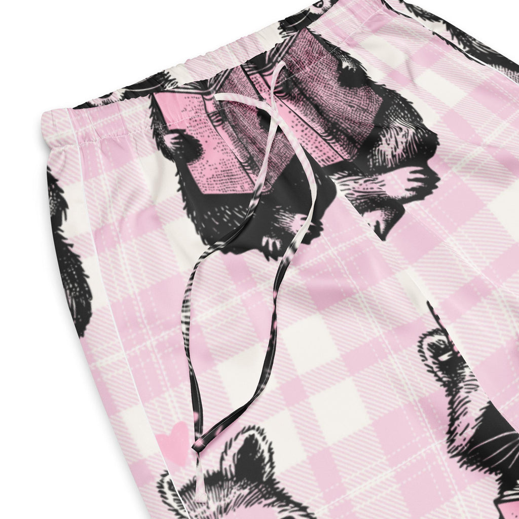 Reading Raccoon Satin Pajama Pants | Women's Sleepwear