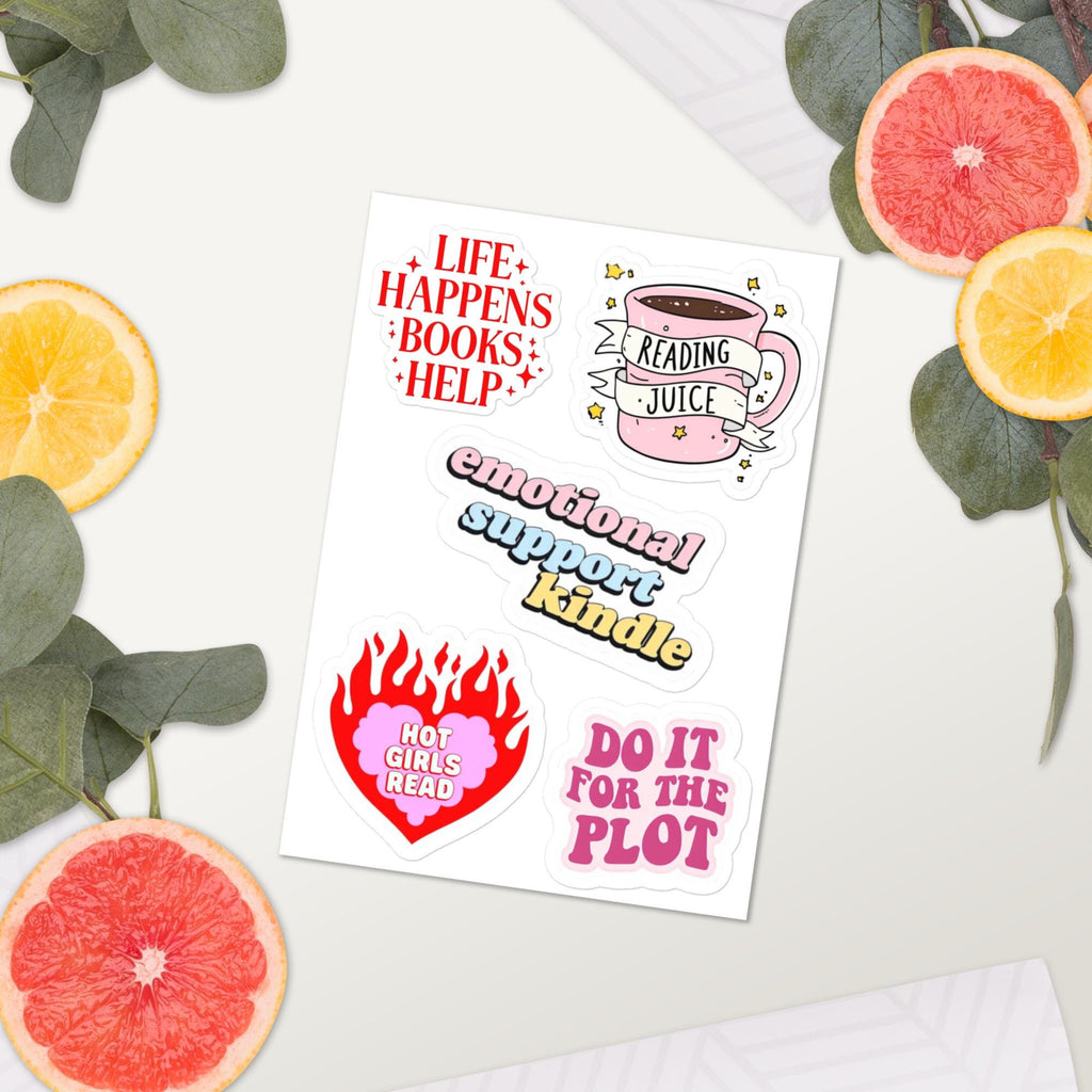 Bookish Sticker Sheet | Kindle, Do It For The Plot, Hot Girls Read