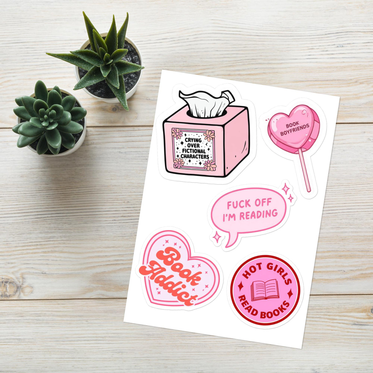 Hot Girls Read Bookish Sticker Sheet