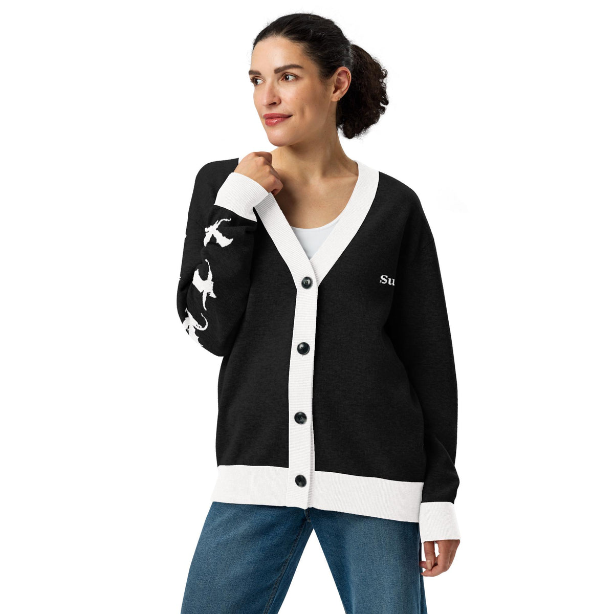 Personalised Basgiath War College Custom Knitted Cardigan, Ink, Fourth Wing