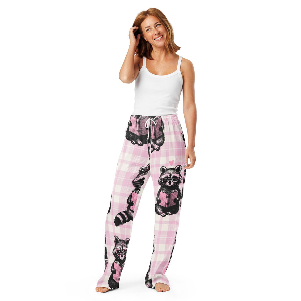 Reading Raccoon Satin Pajama Pants | Women's Sleepwear
