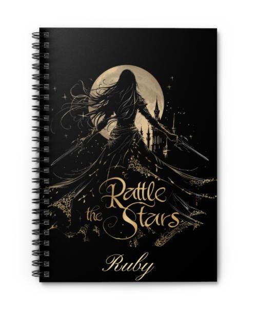 Personalised Celaena Notebook | Throne Of Glass Spiral Ruled Journal