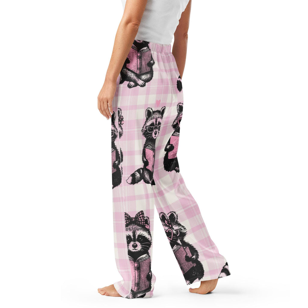 Reading Raccoon Satin Pajama Pants | Women's Sleepwear