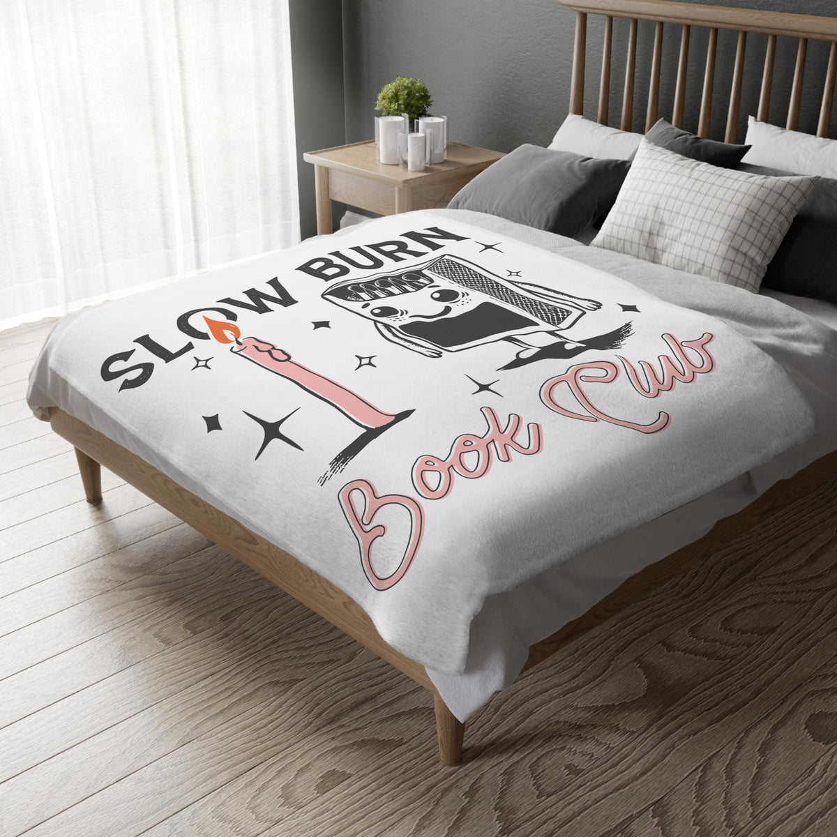Personalised Slow Burn Book Club Blanket | Cozy Reading Throw for Romance Readers