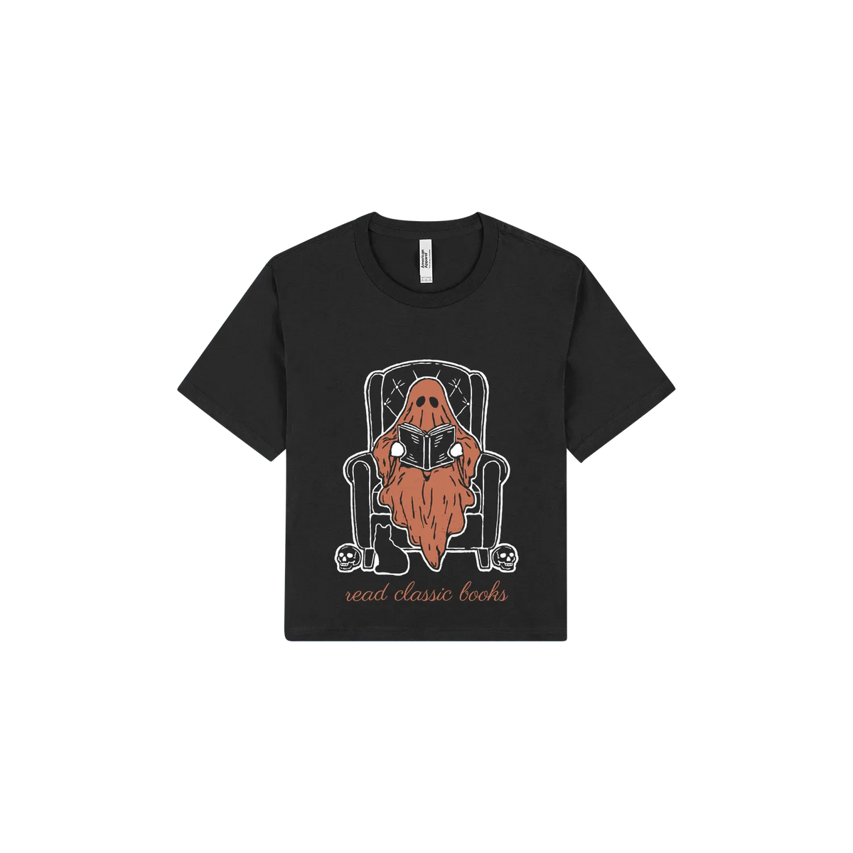 Black front flat lay