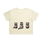 Reading Raccoons | Crop Tee
