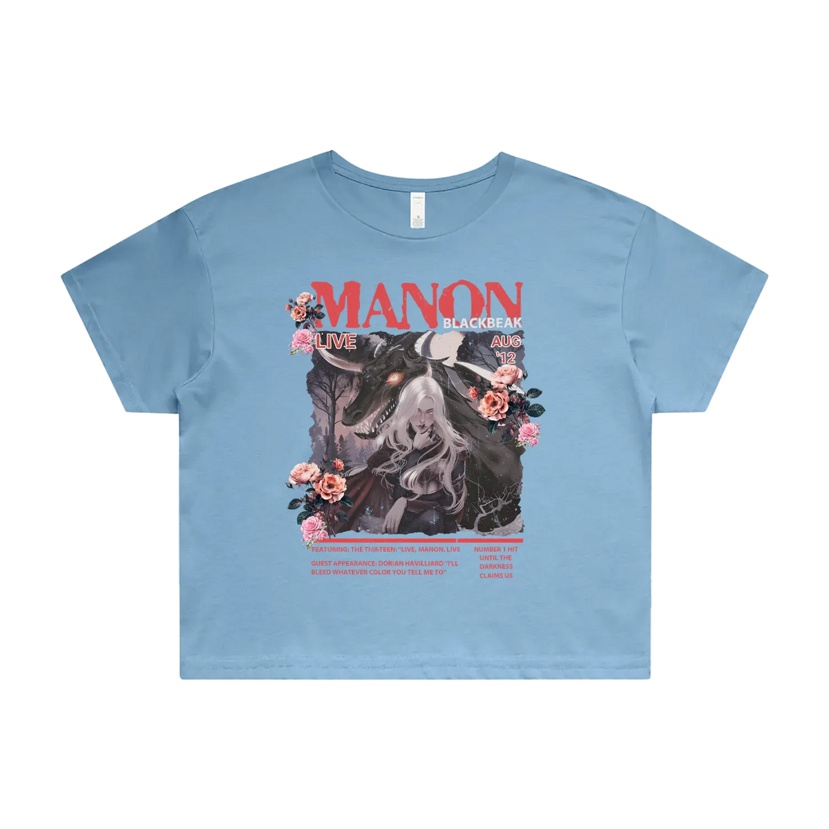 Manon Blackbeak Live | Rose Crop Tee