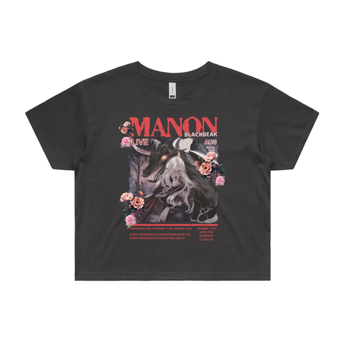 Manon Blackbeak Live | Rose Crop Tee