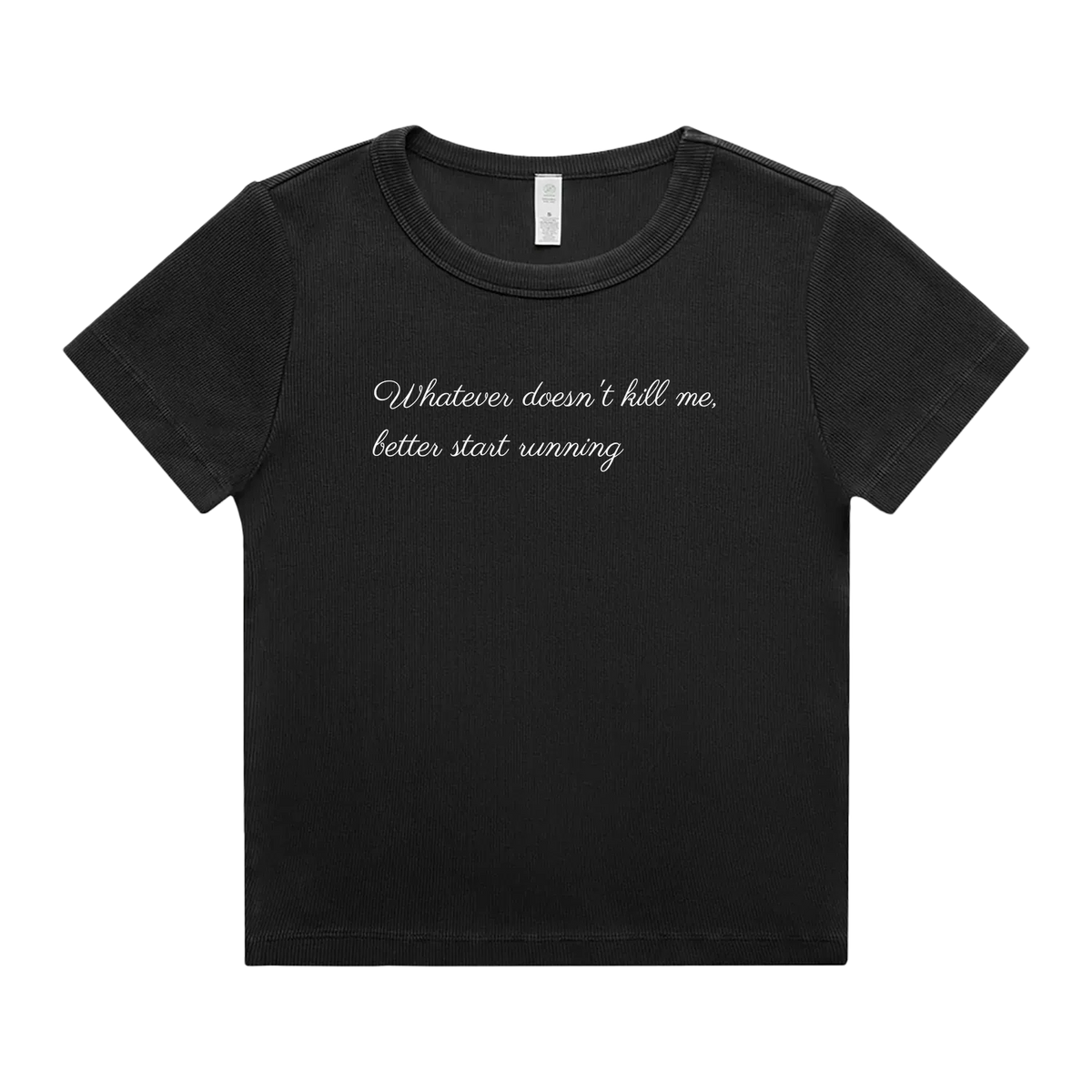 Faded Black front flat lay