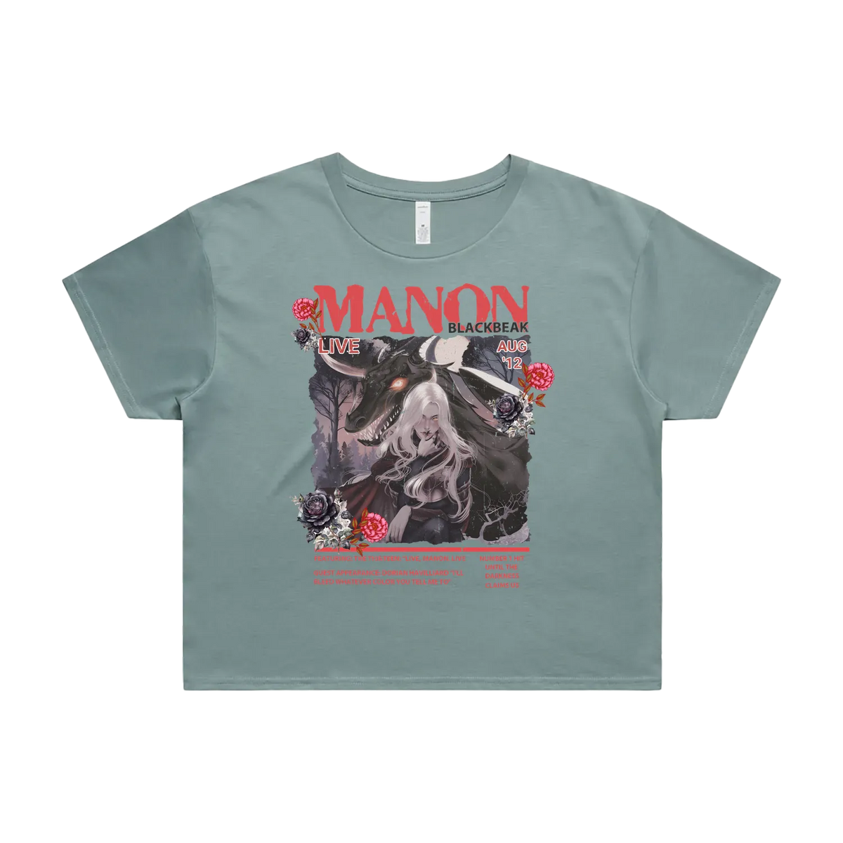 Manon Blackbeak Live | Rose Crop Tee
