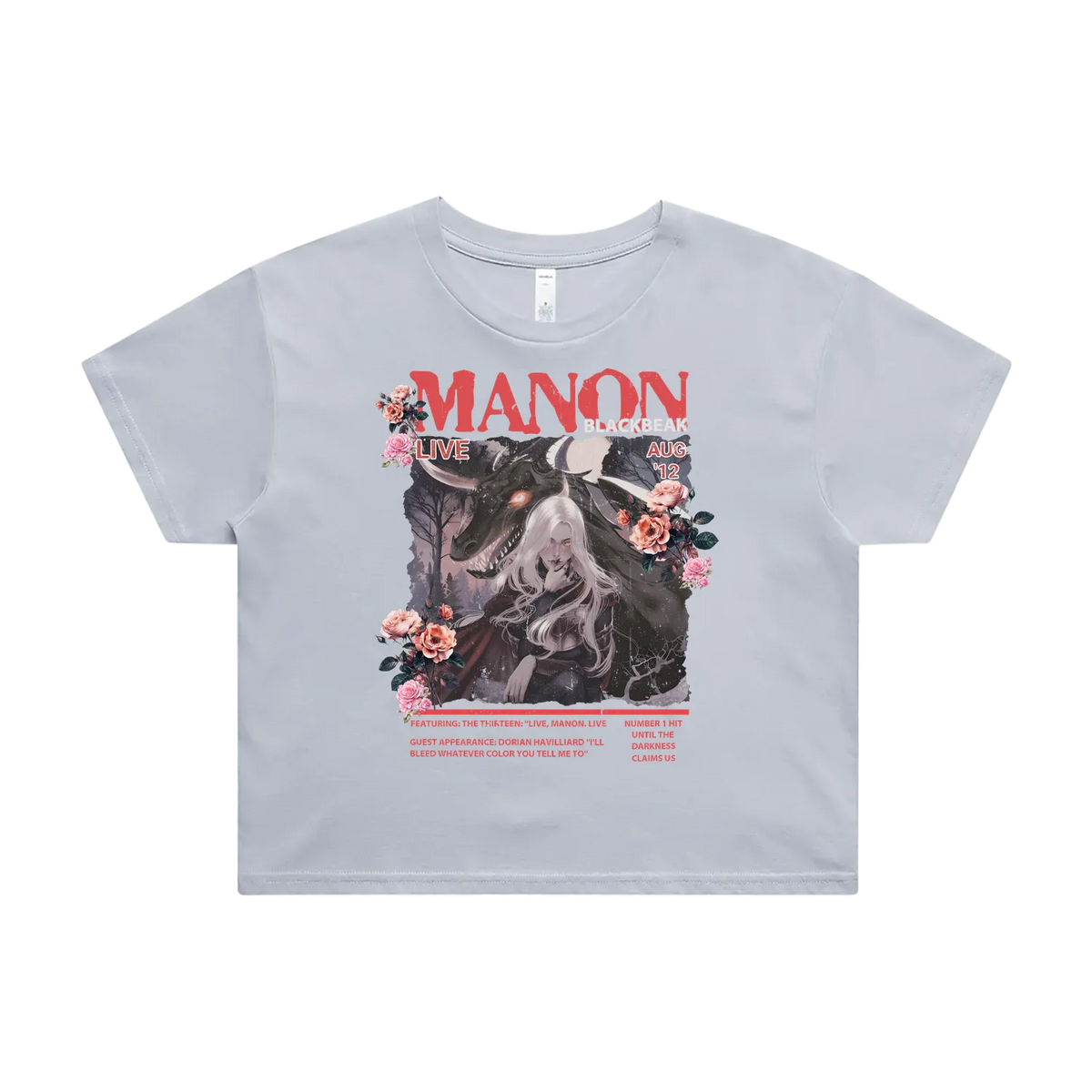 Manon Blackbeak Live | Rose Crop Tee