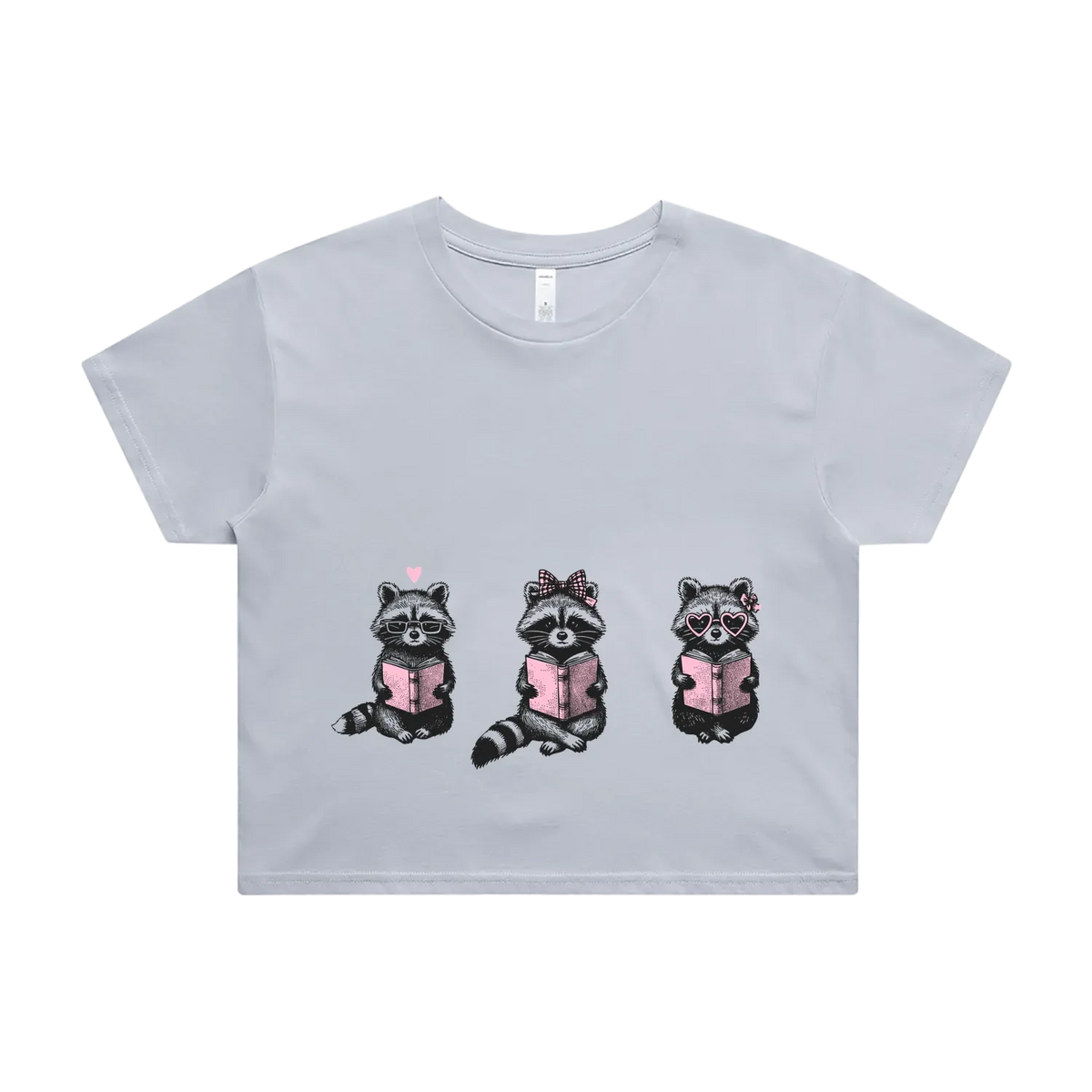 Reading Raccoons | Crop Tee
