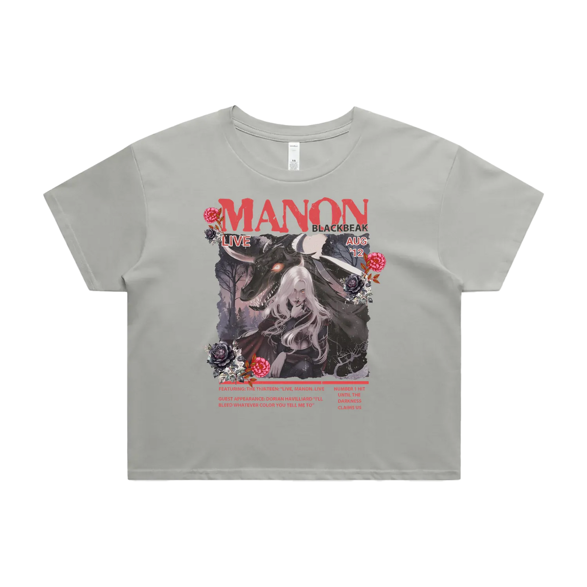 Manon Blackbeak Live | Rose Crop Tee