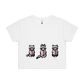 Reading Raccoons | Crop Tee