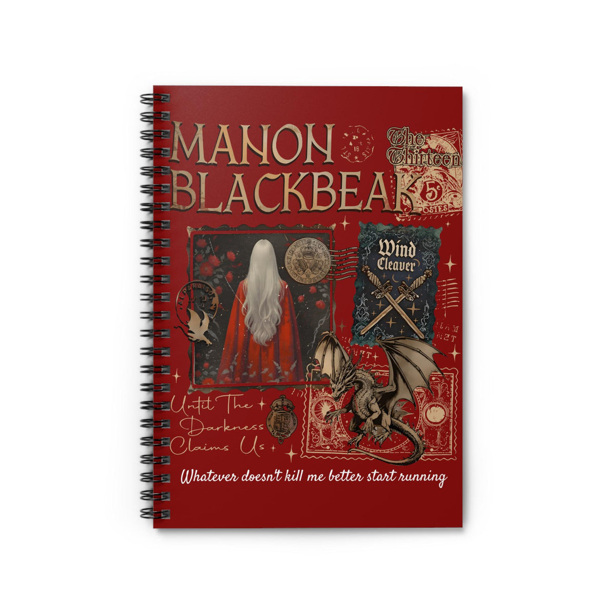 Manon Blackbeak Lined Notebook Throne Of Glass Journal