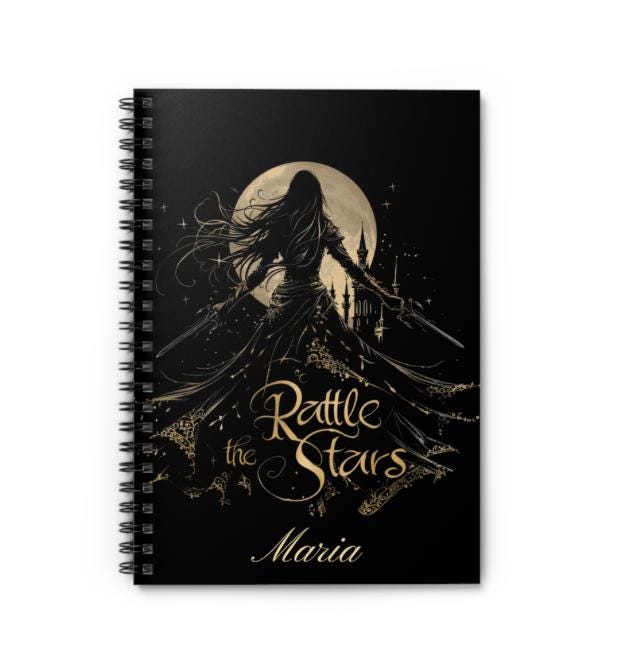 Personalised Celaena Notebook | Throne Of Glass Spiral Ruled Journal