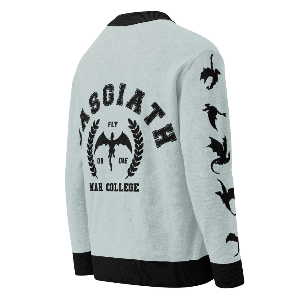 Personalised Basgiath War College Custom Knitted Cardigan, Powder, Fourth Wing