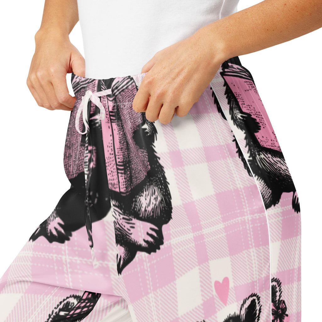 Reading Raccoon Satin Pajama Pants | Women's Sleepwear