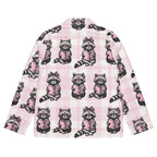 Reading Raccoons | Women’s Satin Long Sleeve Pyjama Top
