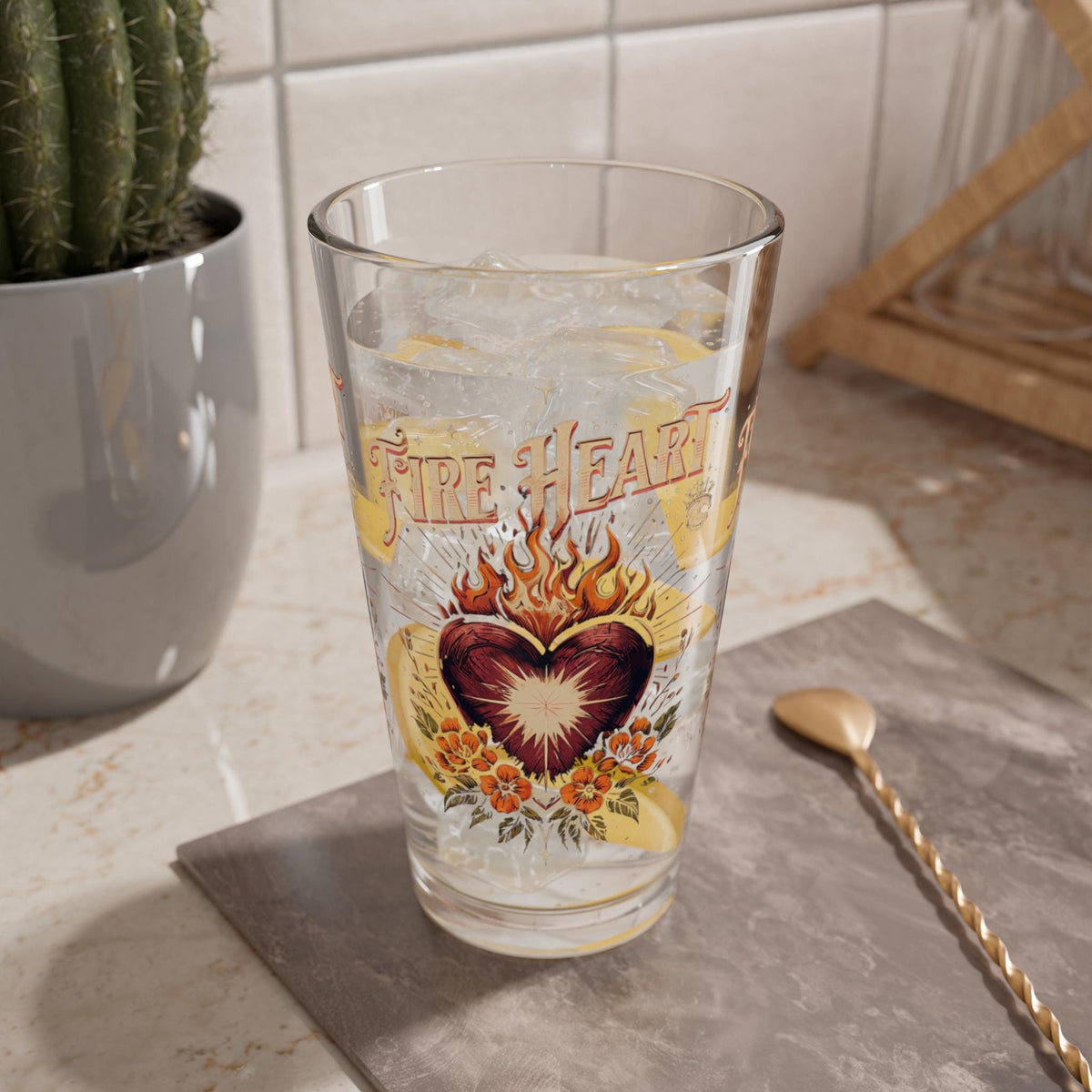 Fireheart Aelin Drinking Glass |  Throne of Glass Inspired